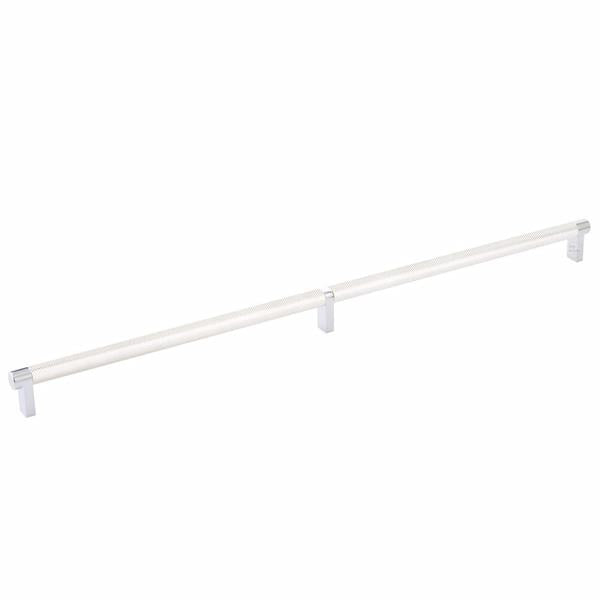 Emtek - Select Cabinet Pull 20 Inch C-C, Rectangular Stem, Knurled Bar