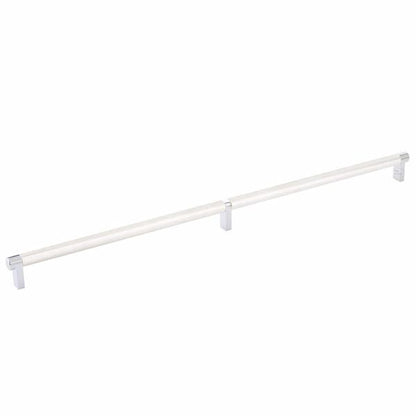 Emtek - Select Cabinet Pull 20 Inch C-C, Rectangular Stem, Knurled Bar