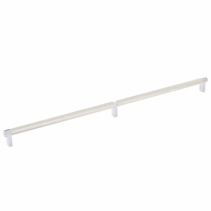 Emtek - Select Cabinet Pull 20 Inch C-C, Rectangular Stem, Knurled Bar