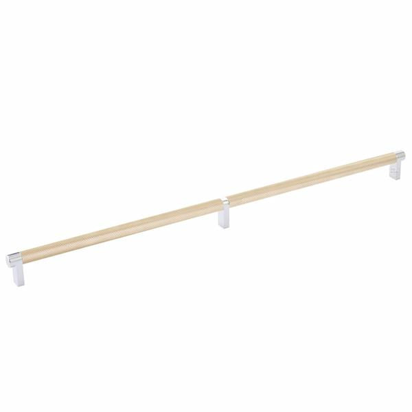 Emtek - Select Cabinet Pull 20 Inch C-C, Rectangular Stem, Knurled Bar
