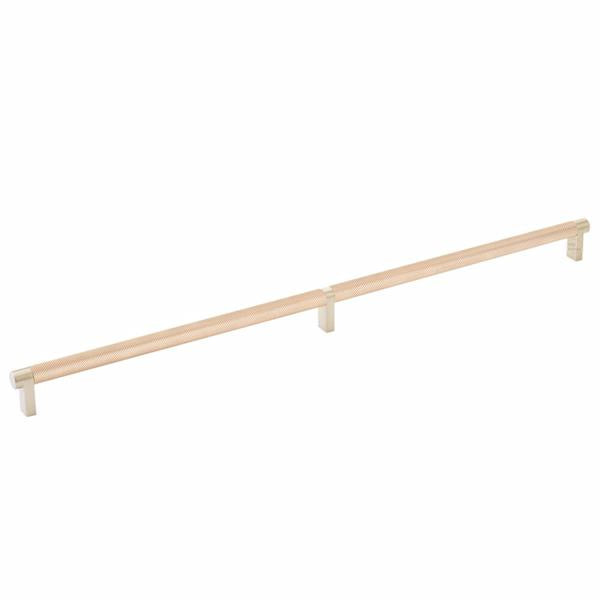 Emtek - Select Cabinet Pull 20 Inch C-C, Rectangular Stem, Knurled Bar