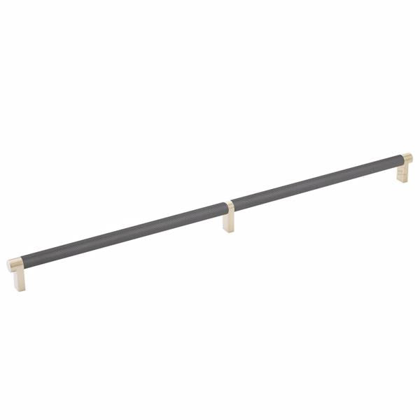 Emtek - Select Cabinet Pull 20 Inch C-C, Rectangular Stem, Knurled Bar