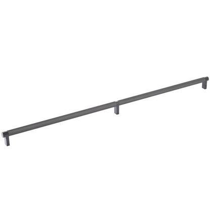 Emtek - Select Cabinet Pull 24 Inch C-C, Rectangular Stem, Knurled Bar