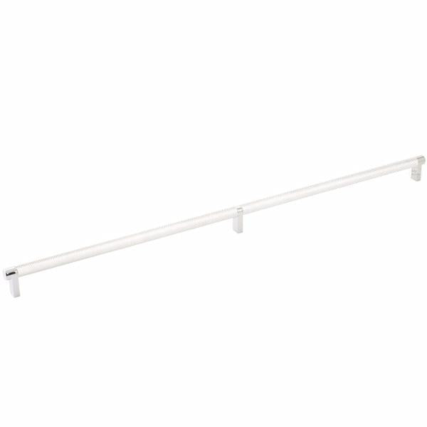 Emtek - Select Cabinet Pull 24 Inch C-C, Rectangular Stem, Knurled Bar