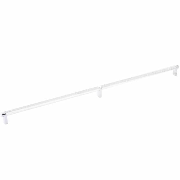 Emtek - Select Cabinet Pull 24 Inch C-C, Rectangular Stem, Knurled Bar