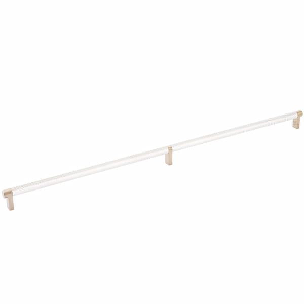 Emtek - Select Cabinet Pull 24 Inch C-C, Rectangular Stem, Knurled Bar