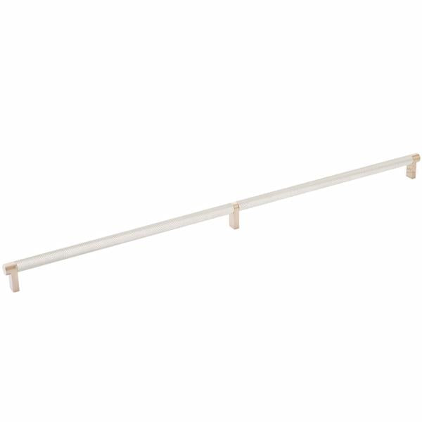 Emtek - Select Cabinet Pull 24 Inch C-C, Rectangular Stem, Knurled Bar