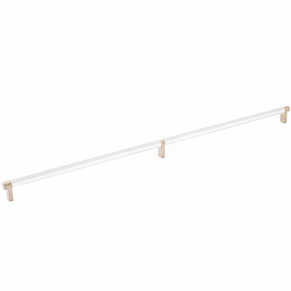 Emtek - Select Cabinet Pull 24 Inch C-C, Rectangular Stem, Knurled Bar