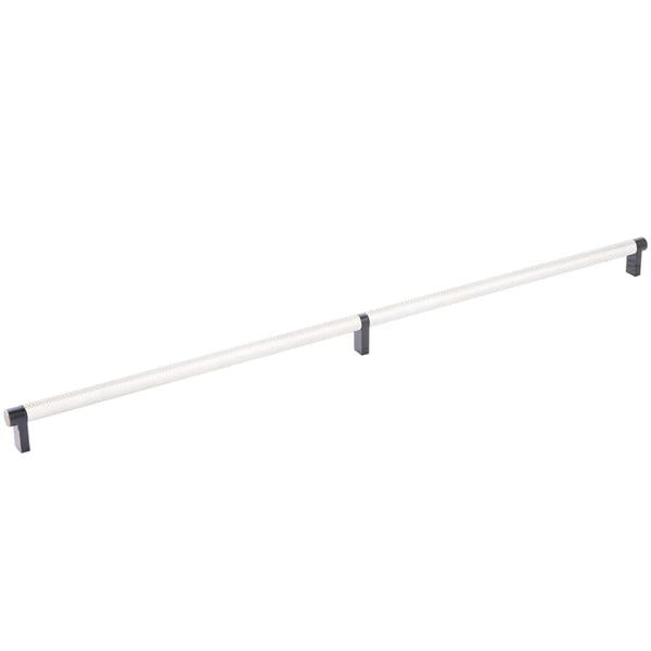 Emtek - Select Cabinet Pull 24 Inch C-C, Rectangular Stem, Knurled Bar
