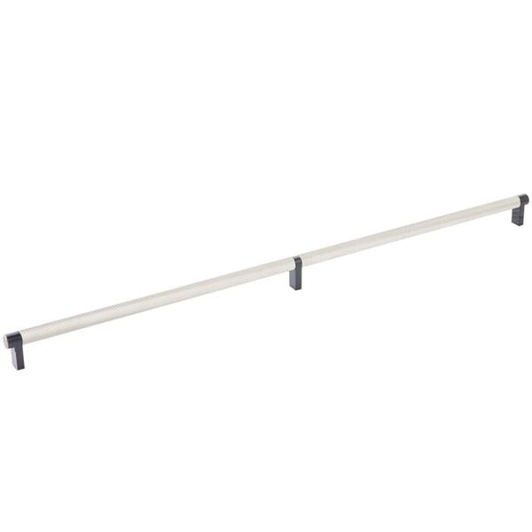 Emtek - Select Cabinet Pull 24 Inch C-C, Rectangular Stem, Knurled Bar