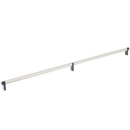 Emtek - Select Cabinet Pull 24 Inch C-C, Rectangular Stem, Knurled Bar