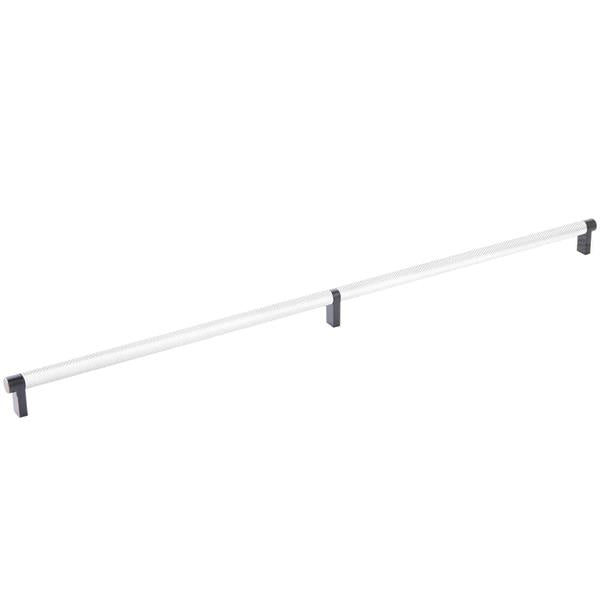 Emtek - Select Cabinet Pull 24 Inch C-C, Rectangular Stem, Knurled Bar