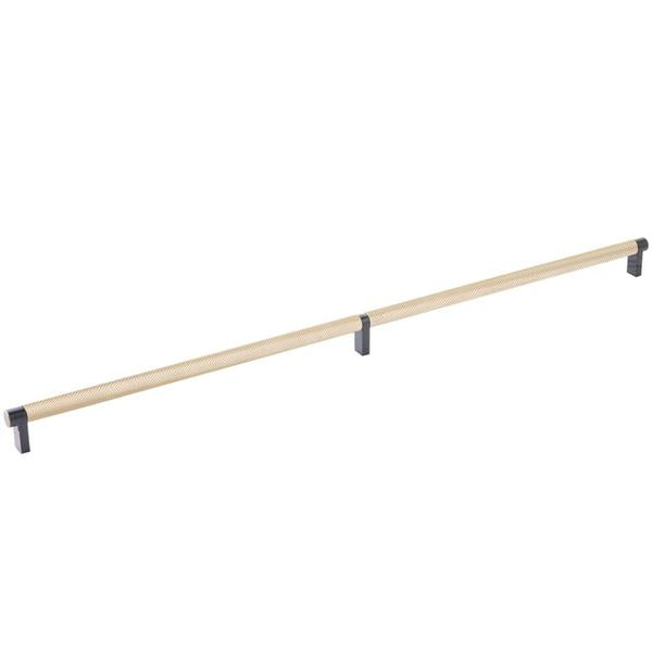 Emtek - Select Cabinet Pull 24 Inch C-C, Rectangular Stem, Knurled Bar