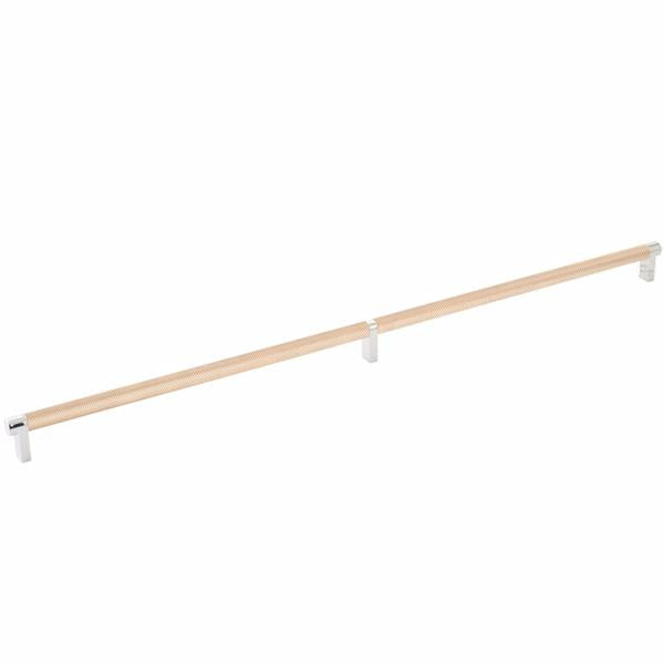 Emtek - Select Cabinet Pull 24 Inch C-C, Rectangular Stem, Knurled Bar