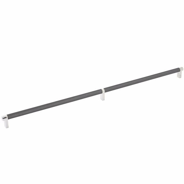 Emtek - Select Cabinet Pull 24 Inch C-C, Rectangular Stem, Knurled Bar
