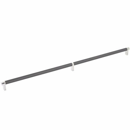 Emtek - Select Cabinet Pull 24 Inch C-C, Rectangular Stem, Knurled Bar