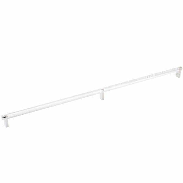 Emtek - Select Cabinet Pull 24 Inch C-C, Rectangular Stem, Knurled Bar