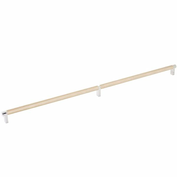 Emtek - Select Cabinet Pull 24 Inch C-C, Rectangular Stem, Knurled Bar