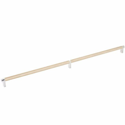 Emtek - Select Cabinet Pull 24 Inch C-C, Rectangular Stem, Knurled Bar