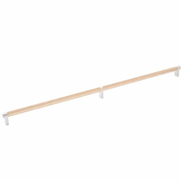 Emtek - Select Cabinet Pull 24 Inch C-C, Rectangular Stem, Knurled Bar