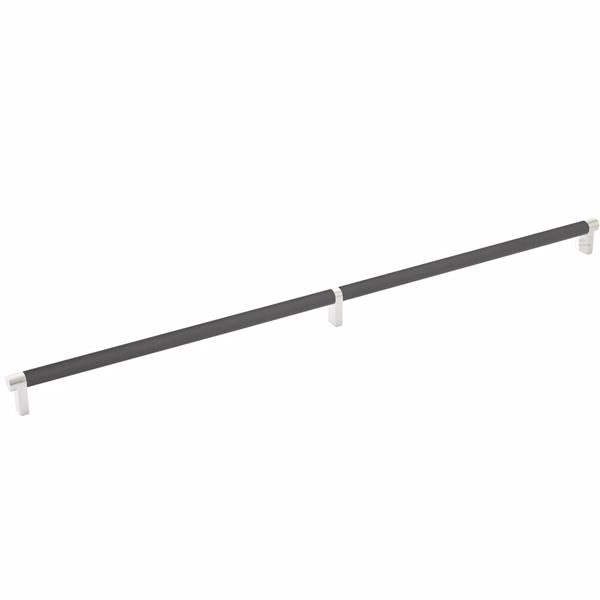 Emtek - Select Cabinet Pull 24 Inch C-C, Rectangular Stem, Knurled Bar