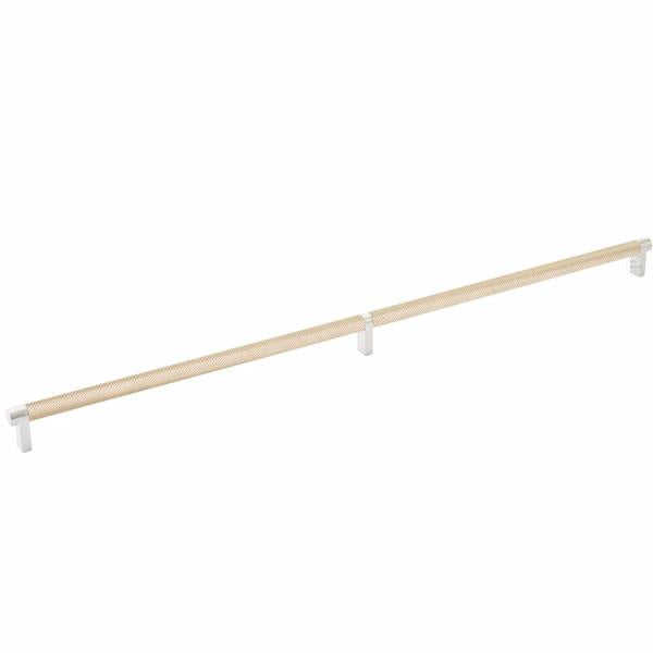 Emtek - Select Cabinet Pull 24 Inch C-C, Rectangular Stem, Knurled Bar