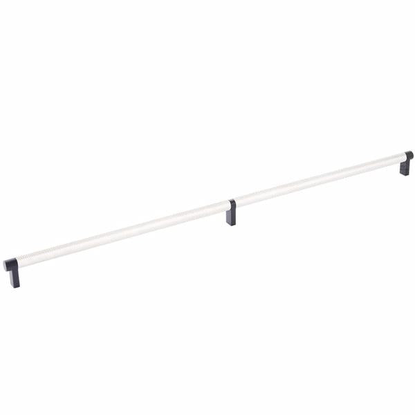 Emtek - Select Cabinet Pull 24 Inch C-C, Rectangular Stem, Knurled Bar
