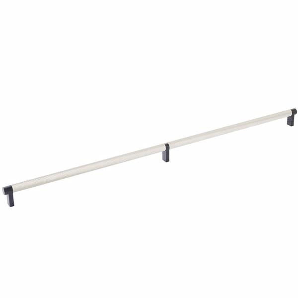 Emtek - Select Cabinet Pull 24 Inch C-C, Rectangular Stem, Knurled Bar