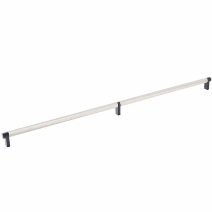 Emtek - Select Cabinet Pull 24 Inch C-C, Rectangular Stem, Knurled Bar