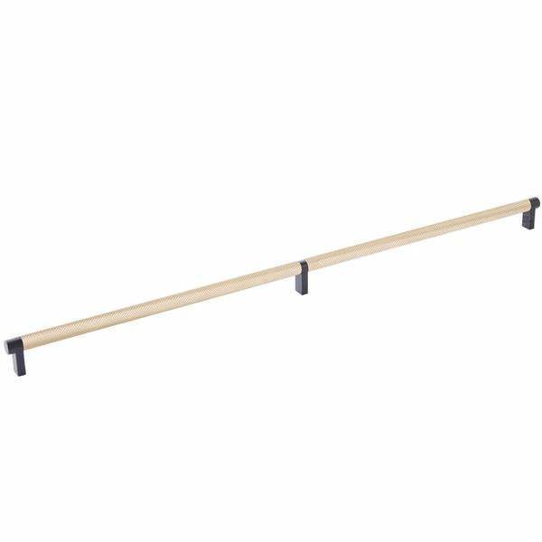 Emtek - Select Cabinet Pull 24 Inch C-C, Rectangular Stem, Knurled Bar