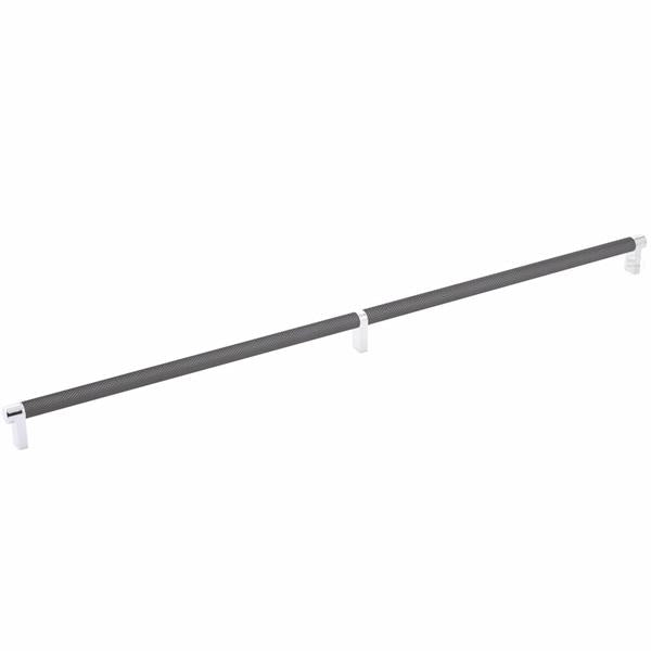 Emtek - Select Cabinet Pull 24 Inch C-C, Rectangular Stem, Knurled Bar