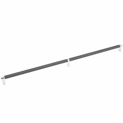 Emtek - Select Cabinet Pull 24 Inch C-C, Rectangular Stem, Knurled Bar