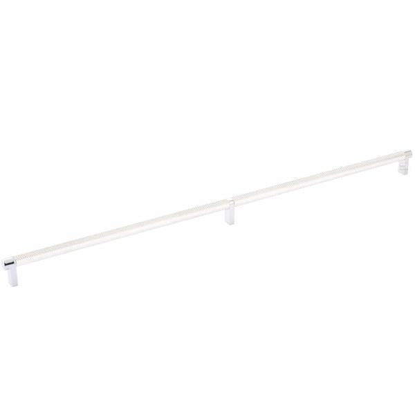 Emtek - Select Cabinet Pull 24 Inch C-C, Rectangular Stem, Knurled Bar