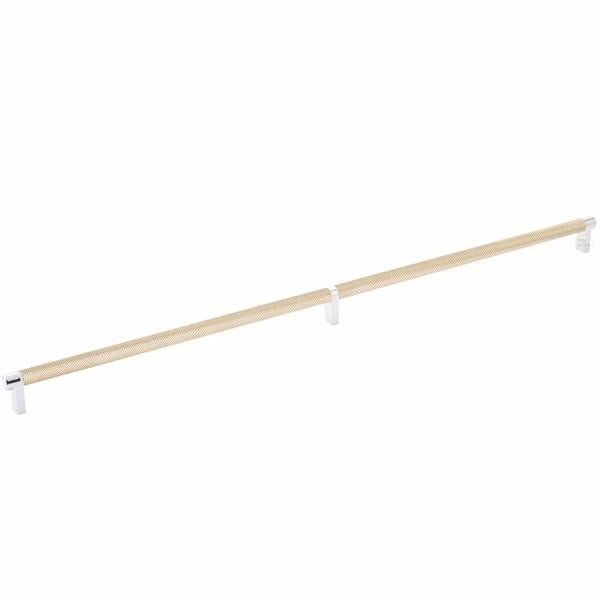 Emtek - Select Cabinet Pull 24 Inch C-C, Rectangular Stem, Knurled Bar