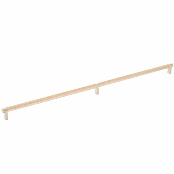 Emtek - Select Cabinet Pull 24 Inch C-C, Rectangular Stem, Knurled Bar