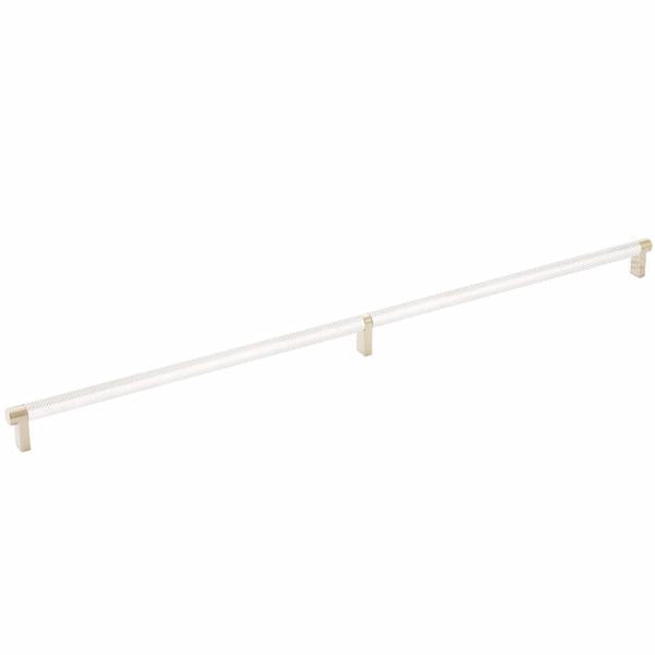 Emtek - Select Cabinet Pull 24 Inch C-C, Rectangular Stem, Knurled Bar