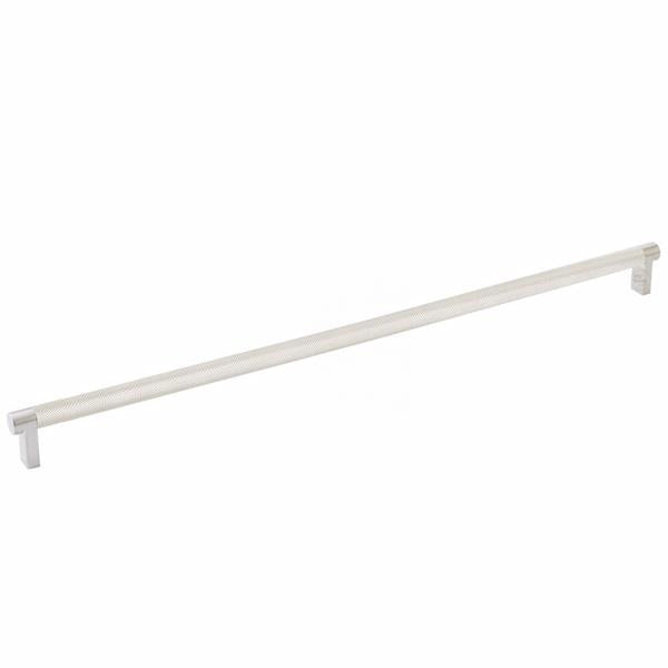 Emtek - Select Cabinet Pull 18 Inch C-C, Rectangular Stem, Knurled Bar