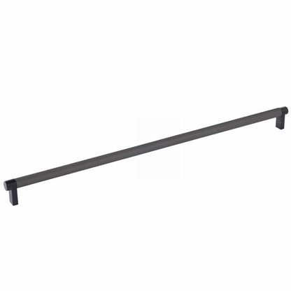 Emtek - Select Cabinet Pull 18 Inch C-C, Rectangular Stem, Knurled Bar
