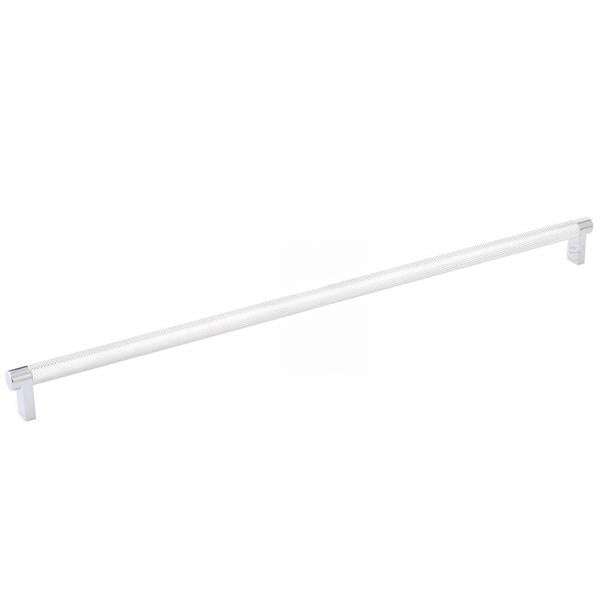 Emtek - Select Cabinet Pull 18 Inch C-C, Rectangular Stem, Knurled Bar