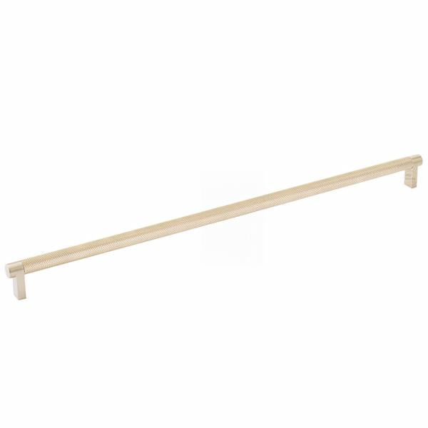 Emtek - Select Cabinet Pull 18 Inch C-C, Rectangular Stem, Knurled Bar