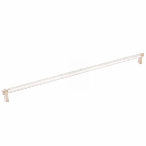 Emtek - Select Cabinet Pull 18 Inch C-C, Rectangular Stem, Knurled Bar