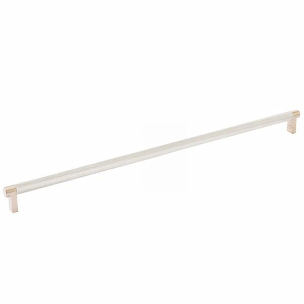 Emtek - Select Cabinet Pull 18 Inch C-C, Rectangular Stem, Knurled Bar