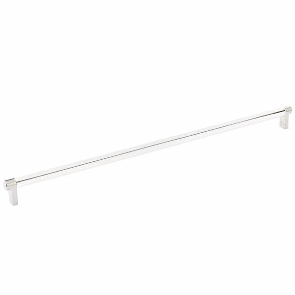 Emtek - Select Cabinet Pull 18 Inch C-C, Rectangular Stem, Smooth Bar