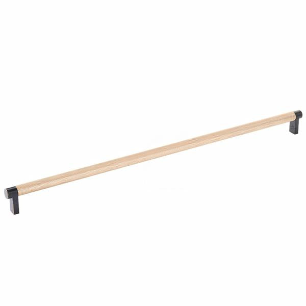 Emtek - Select Cabinet Pull 18 Inch C-C, Rectangular Stem, Knurled Bar
