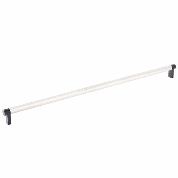 Emtek - Select Cabinet Pull 18 Inch C-C, Rectangular Stem, Knurled Bar