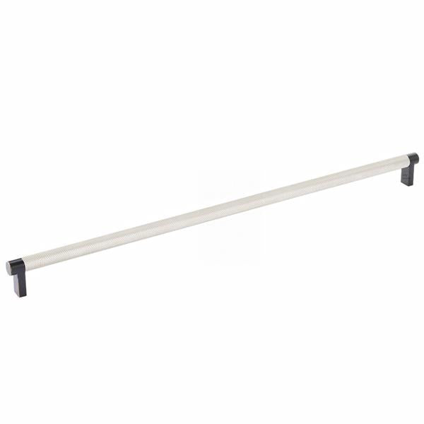 Emtek - Select Cabinet Pull 18 Inch C-C, Rectangular Stem, Knurled Bar