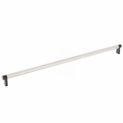 Emtek - Select Cabinet Pull 18 Inch C-C, Rectangular Stem, Knurled Bar