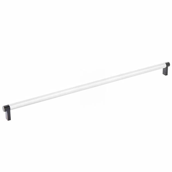 Emtek - Select Cabinet Pull 18 Inch C-C, Rectangular Stem, Knurled Bar
