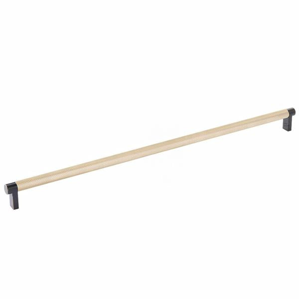 Emtek - Select Cabinet Pull 18 Inch C-C, Rectangular Stem, Knurled Bar