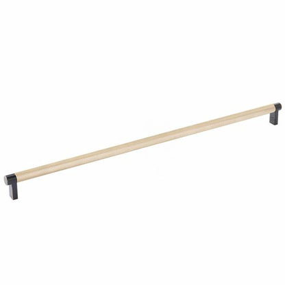 Emtek - Select Cabinet Pull 18 Inch C-C, Rectangular Stem, Knurled Bar